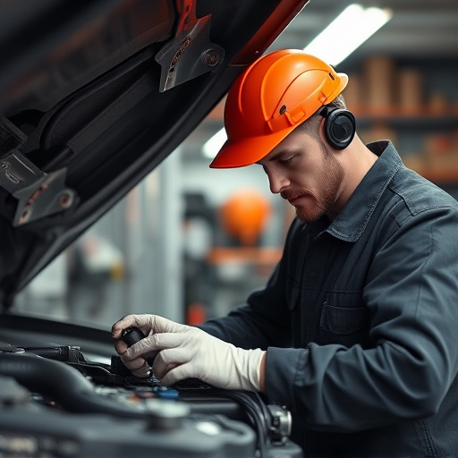 auto technician working