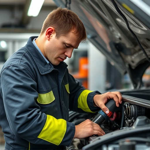 auto technician working