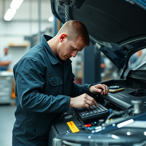 auto technician working