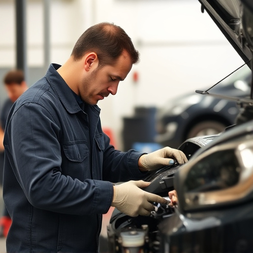 auto technician working