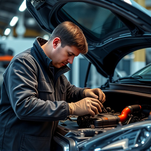 auto technician working