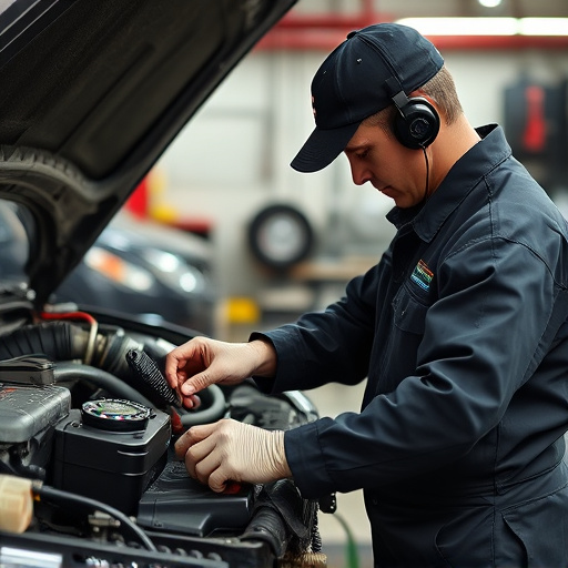auto technician working