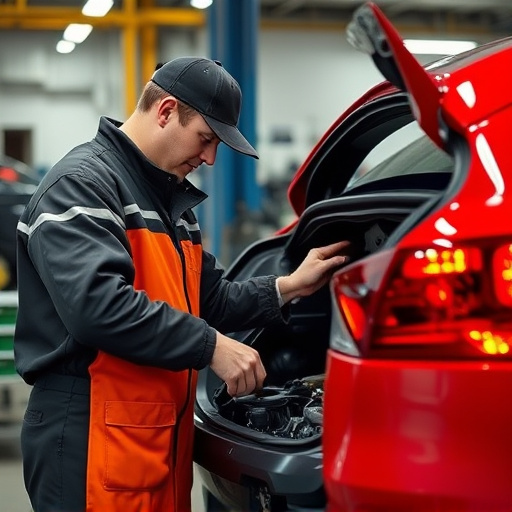 auto technician working