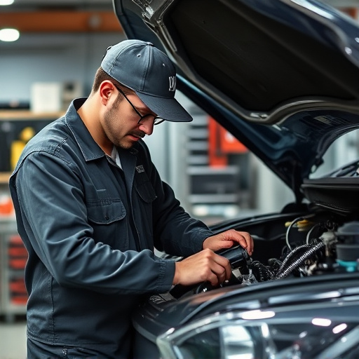 auto technician working