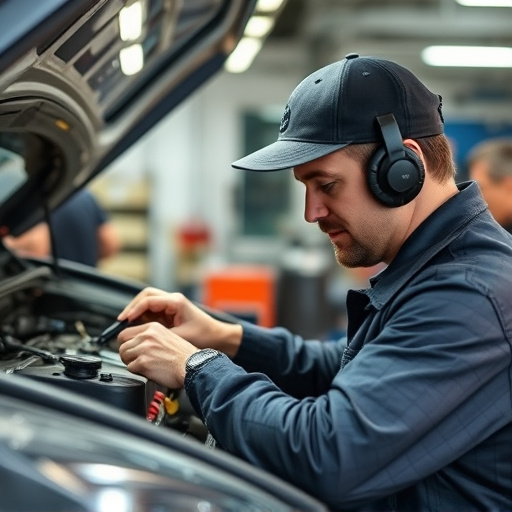 auto technician working