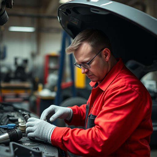 auto technician working