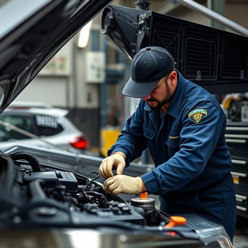 auto technician working