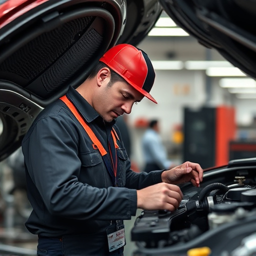 auto technician working