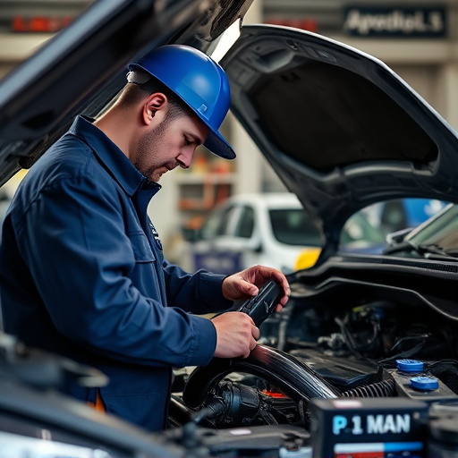 auto technician working