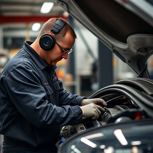 auto technician working