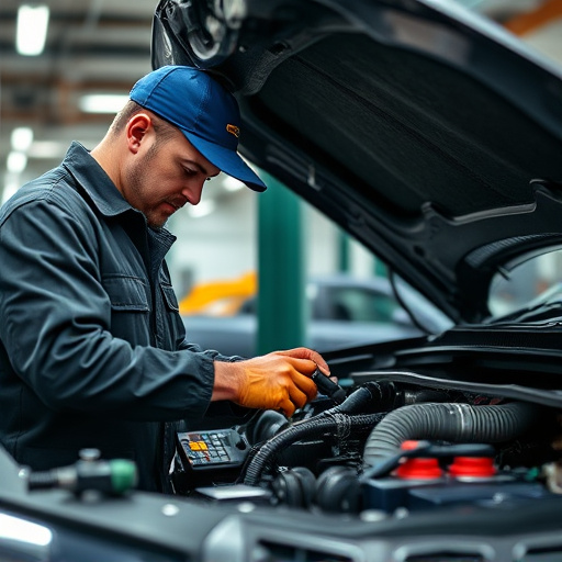 auto technician working