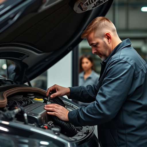 auto technician working