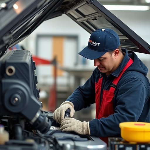 auto technician working