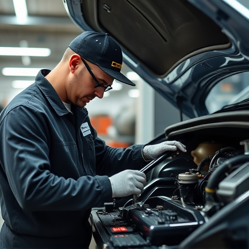 auto technician working