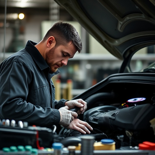 auto technician working