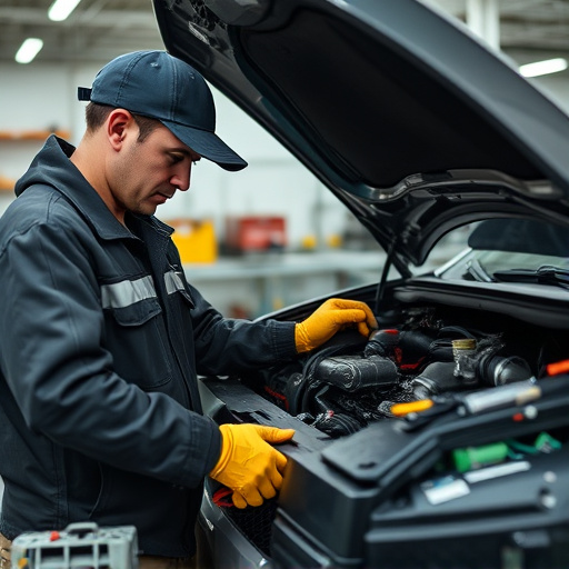 auto technician working