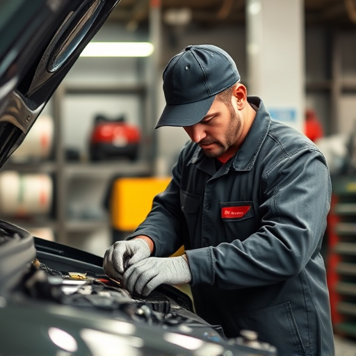 auto technician working