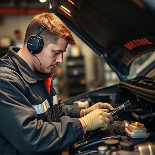auto technician working