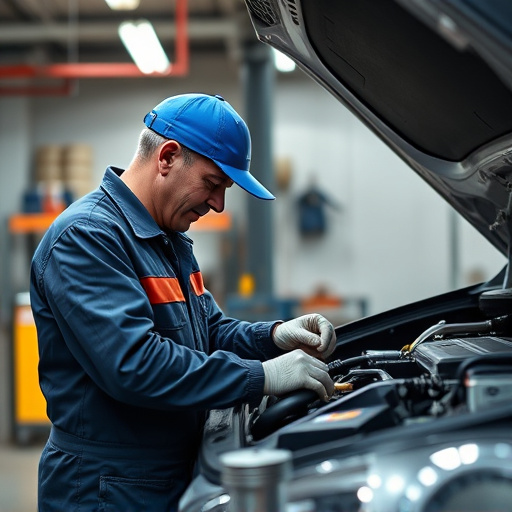 auto technician working