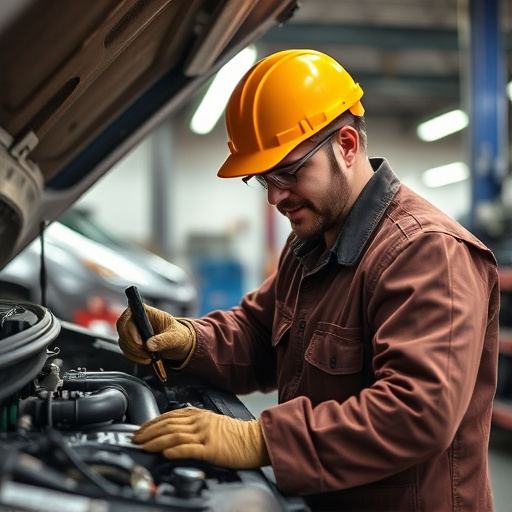 auto technician working