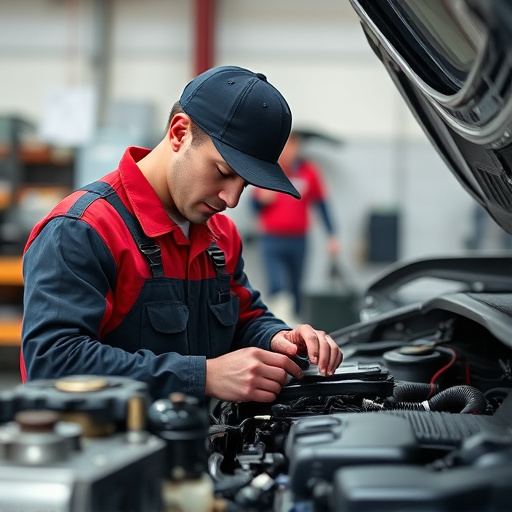 auto technician working