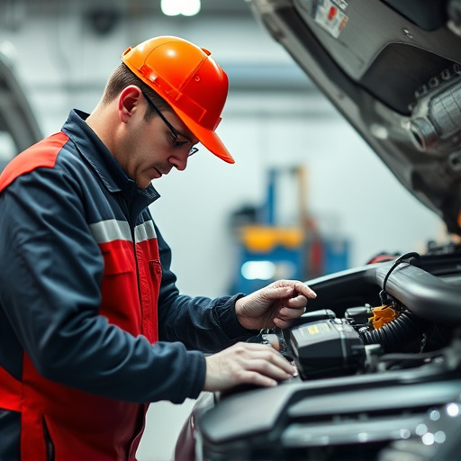 auto technician working