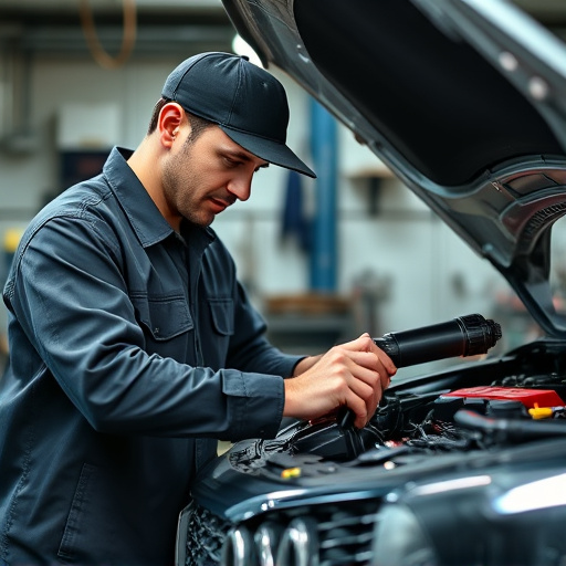 auto technician working