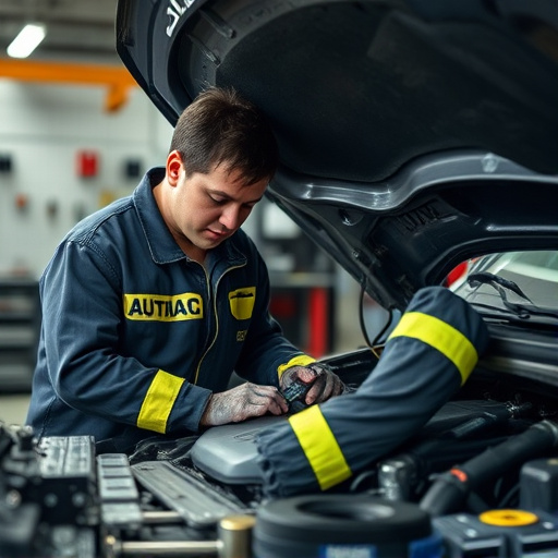 auto technician working