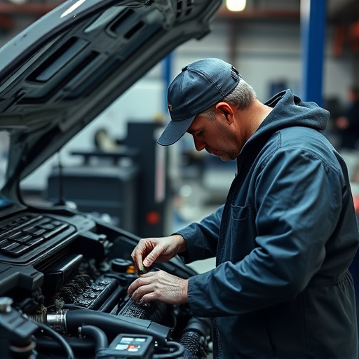 auto technician working