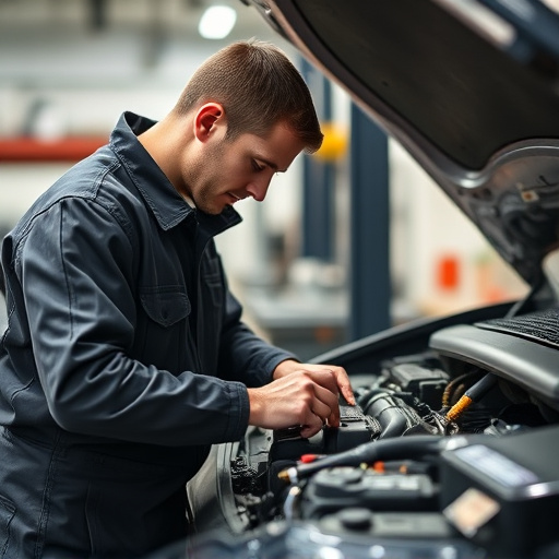 auto technician working
