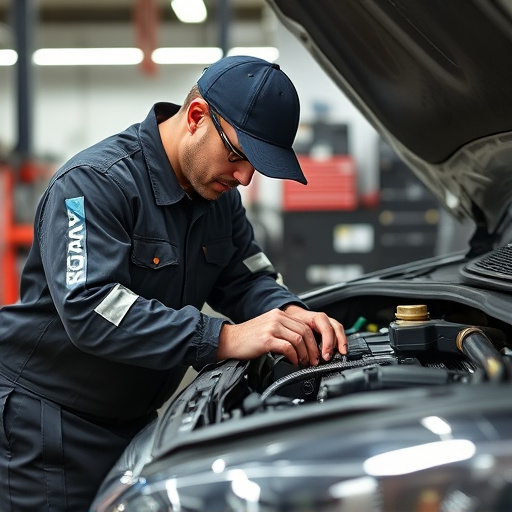 auto technician working