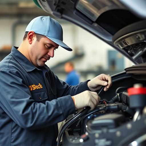 auto technician working