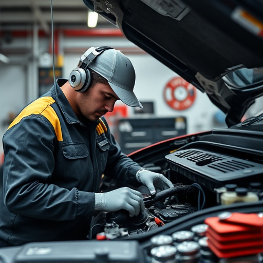 auto technician working