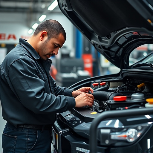 auto technician working