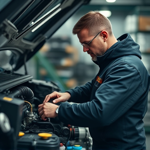 auto technician working