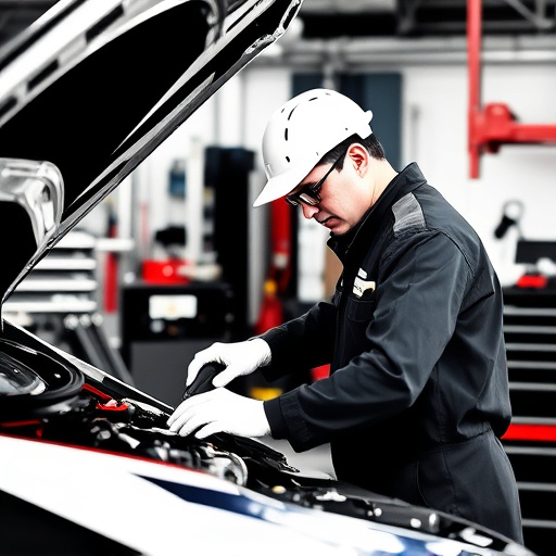 auto technician working