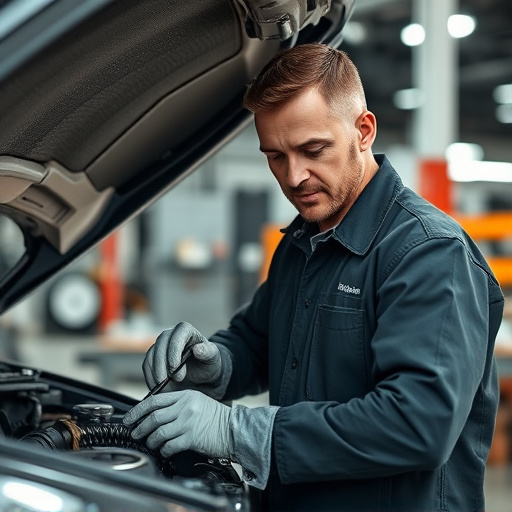 auto technician working
