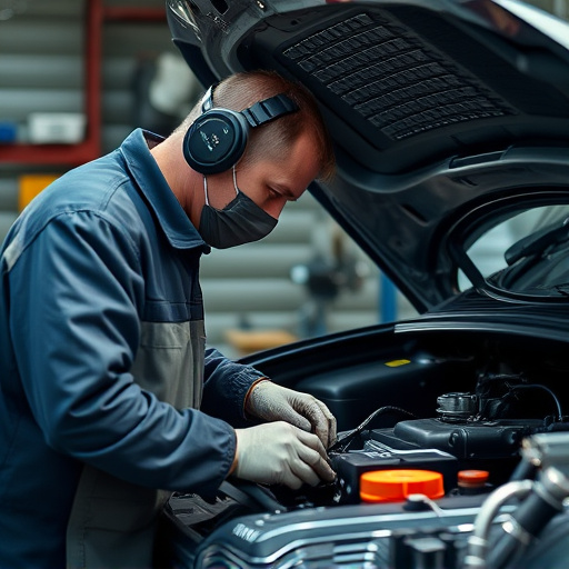 auto technician working