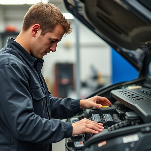 auto technician working