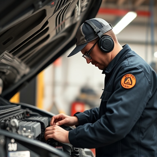 auto technician working