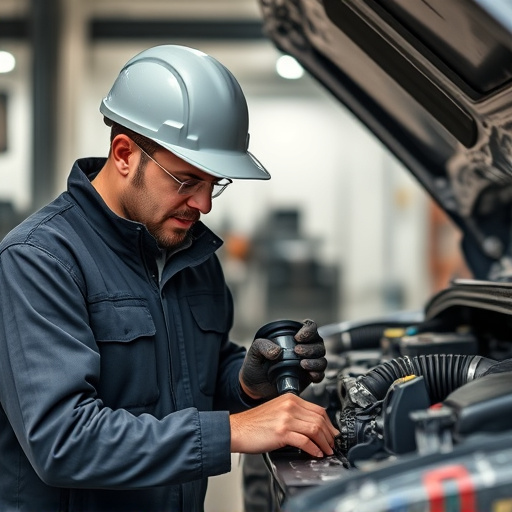 auto technician working
