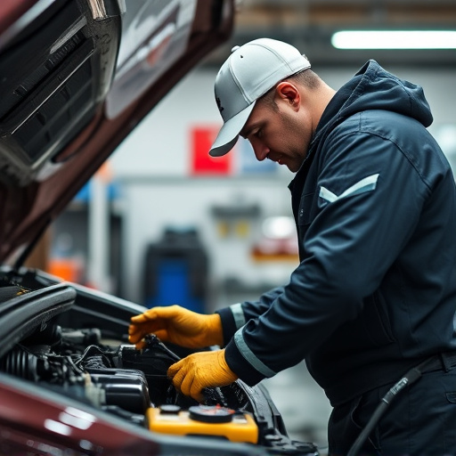 auto technician working