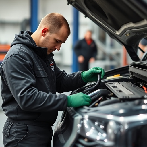 auto technician working