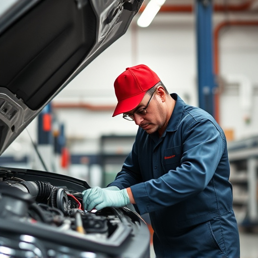 auto technician working