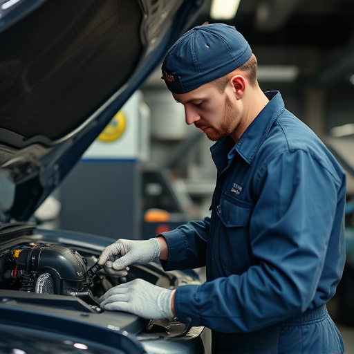 auto technician working