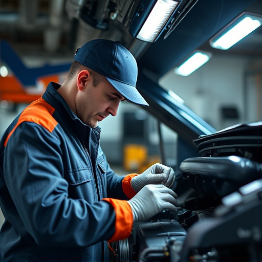 auto technician working