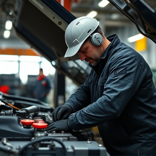 auto technician working