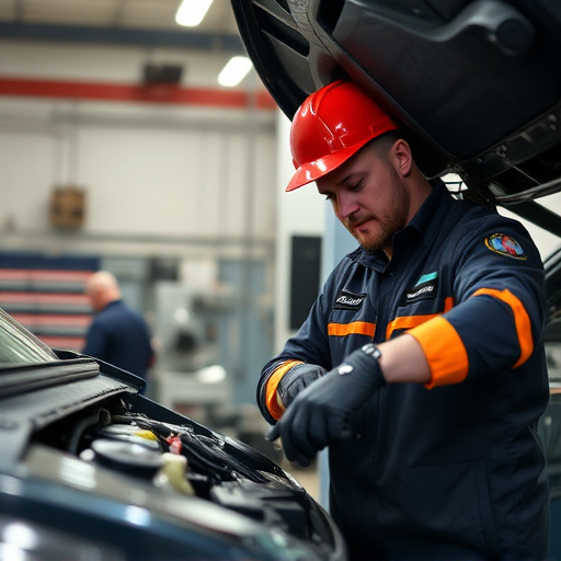 auto technician working