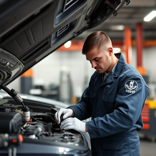 auto technician working