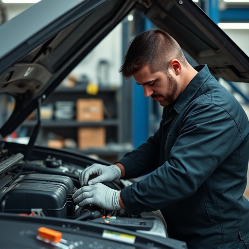 auto technician working